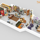 Illustration for article titled 3D Models Of Famous TV Show Sets